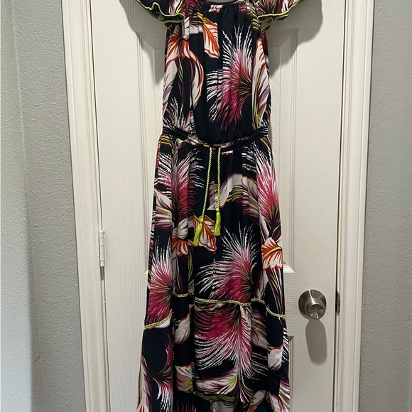 🌺 ASOS Tropical Off-Shoulder Maxi Dress - Picture 4 of 11